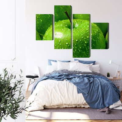 Ljuddämpande tavla - Green apples on a macro scale