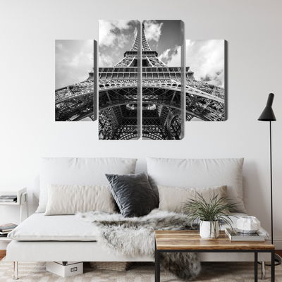 Ljuddämpande tavla - Paris eiffel tower black