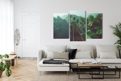 Ljuddämpande tavla - Rope bridge in the jungle 3d