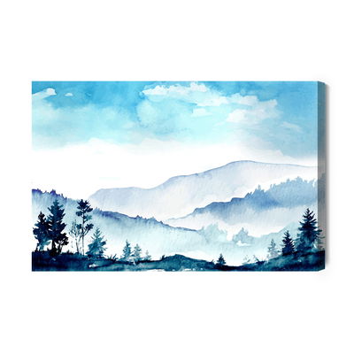 Ljuddämpande tavla - Watercolor mountains
