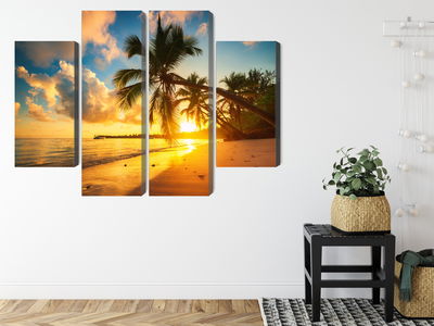 Ljuddämpande tavla - Tropical beach in punta