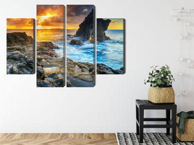 Ljuddämpande tavla - Sunset on the seashore