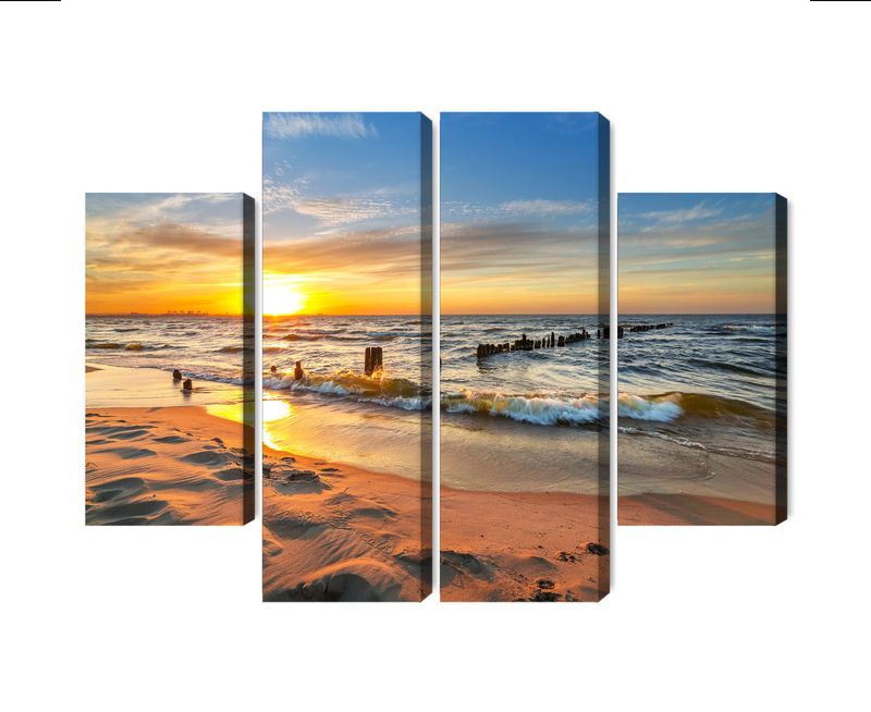 Ljuddämpande tavla - Baltic sea at sunset