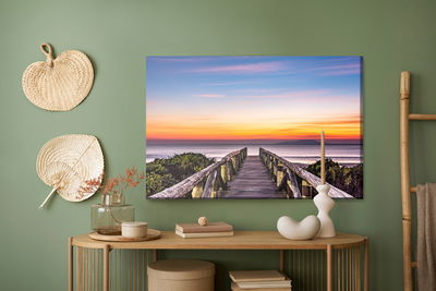 Ljuddämpande tavla - Wooden deck and the sea