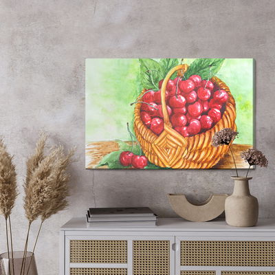 Ljuddämpande tavla - A basket of cherries