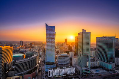 Ljuddämpande tavla - Modern skyscrapers of Warsaw