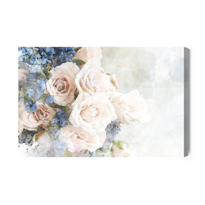 Ljuddämpande tavla - Pastel roses painted