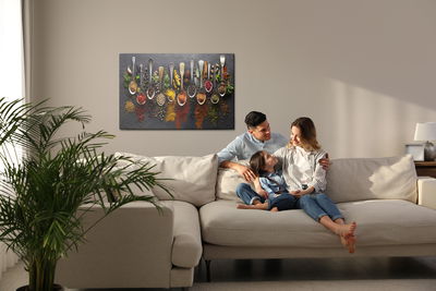 Ljuddämpande tavla - Spoon with herbs and spices