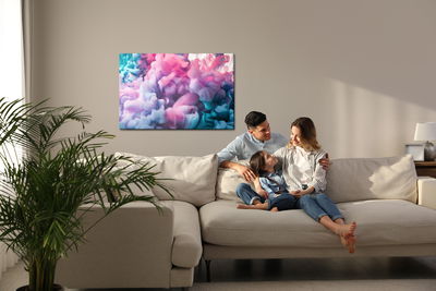 Ljuddämpande tavla - Colorful abstract paint