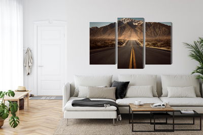 Ljuddämpande tavla - Road to the mountains 3d