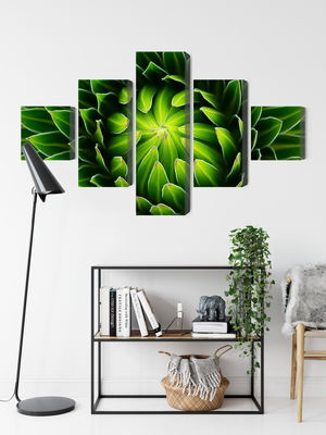 Ljuddämpande tavla - Green plant on a macro scale