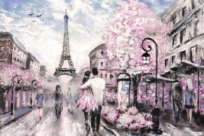 Ljuddämpande tavla - Strollers on the streets