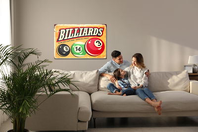 Ljuddämpande tavla - Billiard balls and retro