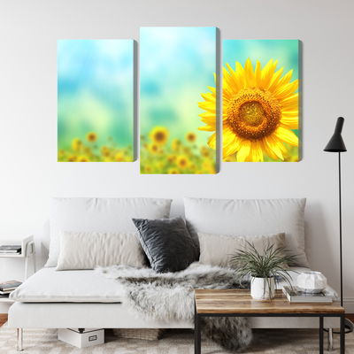 Ljuddämpande tavla - Decorative 3d sunflower