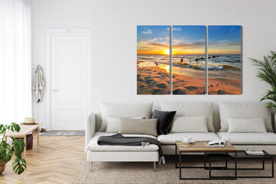 Ljuddämpande tavla - Baltic sea at sunset