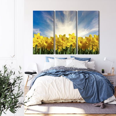 Ljuddämpande tavla - 3d daffodils field