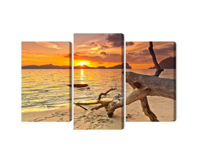 Ljuddämpande tavla - Sea landscape at sunset