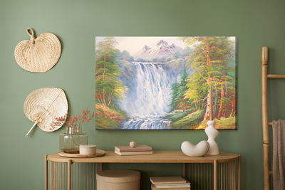 Ljuddämpande tavla - A waterfall in the mountains