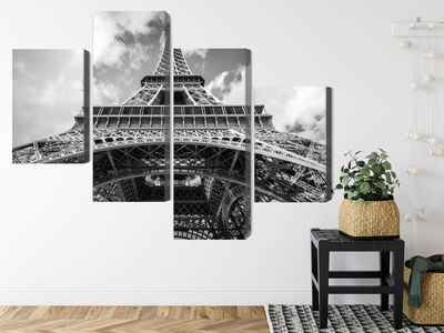 Ljuddämpande tavla - Paris eiffel tower black