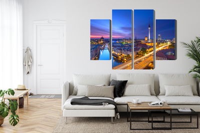 Ljuddämpande tavla - Berlin panorama at sunset