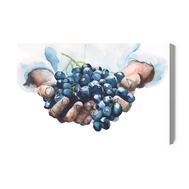 Ljuddämpande tavla - Grapes in hands