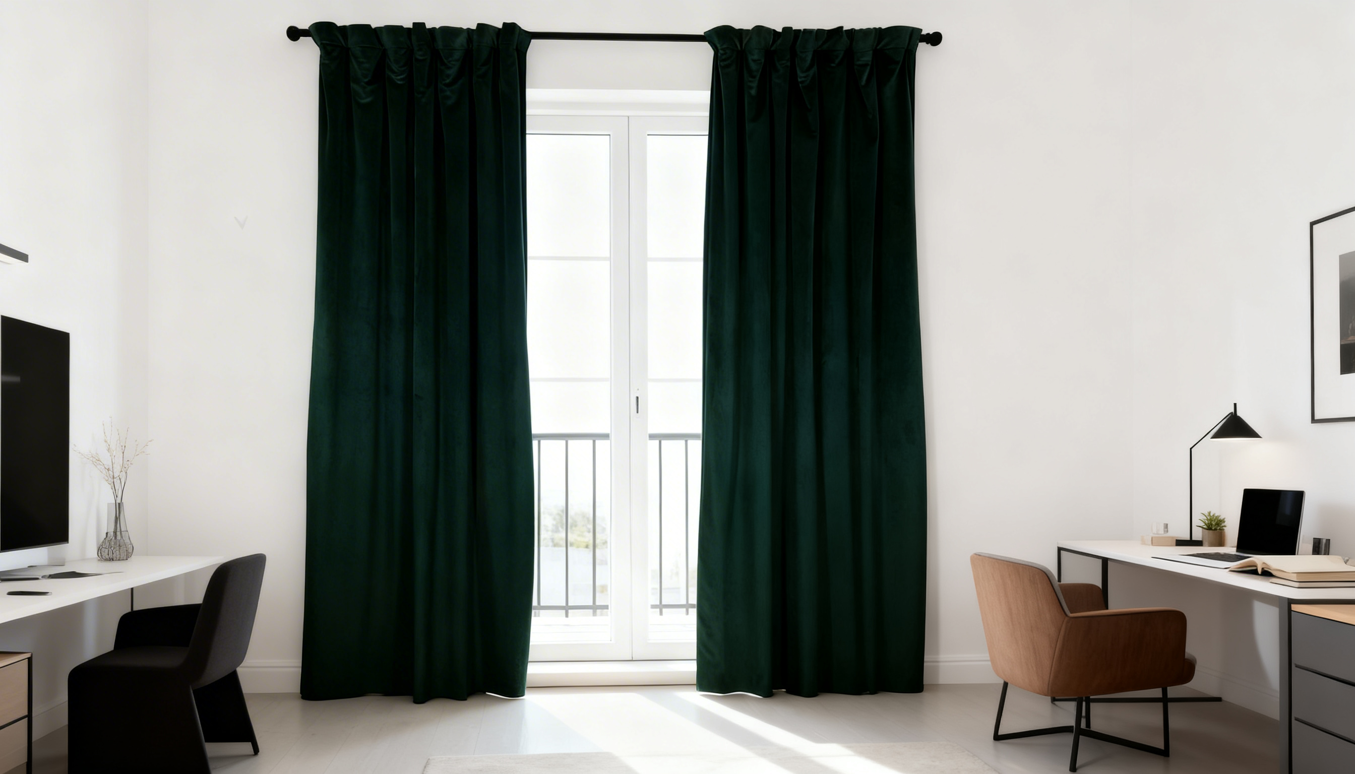 Ljudabsorbera med gardiner