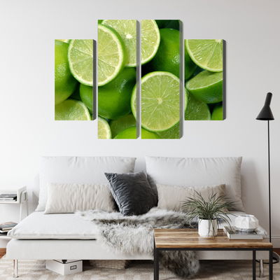 Ljuddämpande tavla - Lime halves