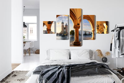 Ljuddämpande tavla - View of Kraków at sunset