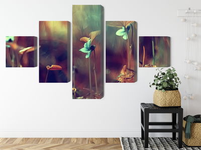 Ljuddämpande tavla - Delicate plants on a macro