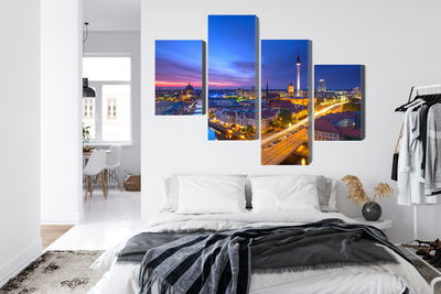 Ljuddämpande tavla - Berlin panorama at sunset