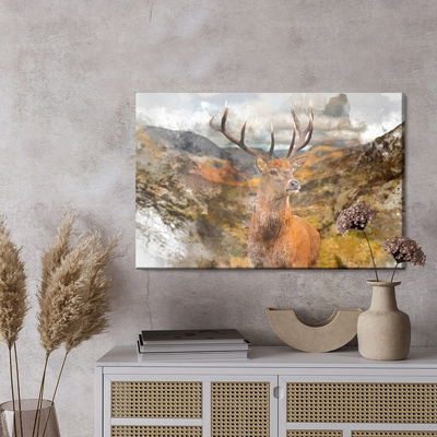 Ljuddämpande tavla - Painted deer