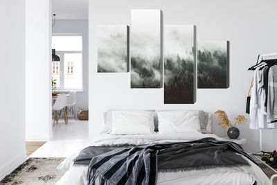 Ljuddämpande tavla - 3d misty forest landscape