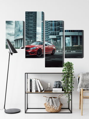 Ljuddämpande tavla - Red car on a background