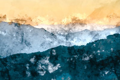 Ljuddämpande tavla - Abstract mountain landscape