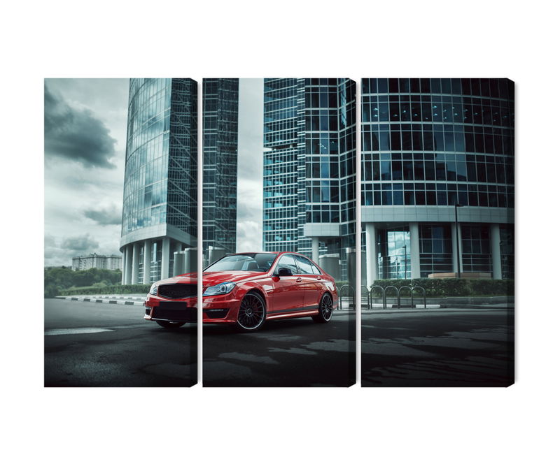 Ljuddämpande tavla - Red car on a background