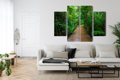 Ljuddämpande tavla - Wooden bridge in a tropical