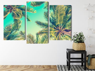 Ljuddämpande tavla - Bottom view of the palm trees