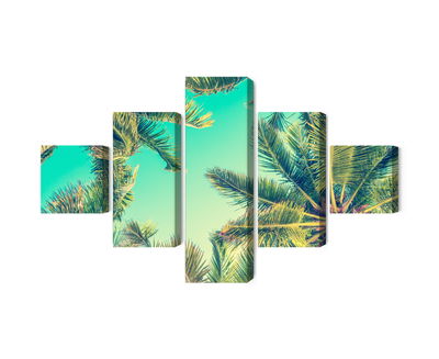 Ljuddämpande tavla - Bottom view of the palm trees