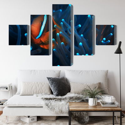 Ljuddämpande tavla - Clownfish in a 3d anemone