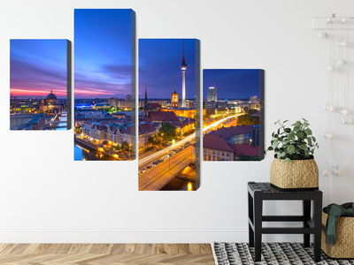Ljuddämpande tavla - Berlin panorama at sunset