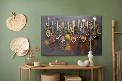 Ljuddämpande tavla - Spoon with herbs and spices