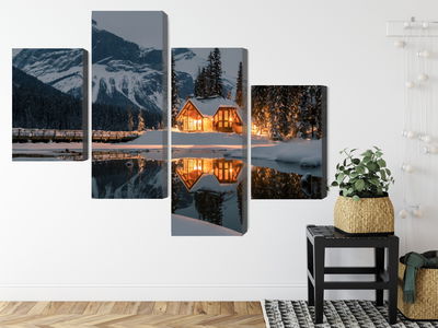 Ljuddämpande tavla - Emerald lake in Canada