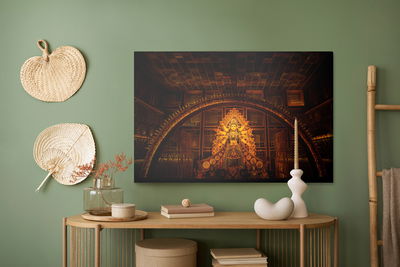 Ljuddämpande tavla - Goddess durga in pandal