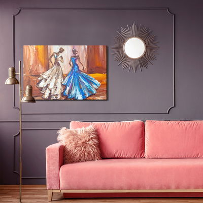 Ljuddämpande tavla - Women in ball gowns