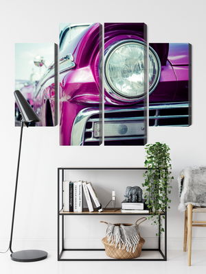 Ljuddämpande tavla - Retro style car headlight