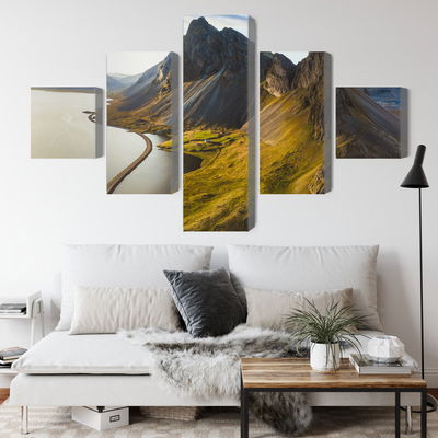 Ljuddämpande tavla - 3d aerial view of icelandic