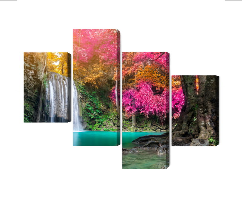 Ljuddämpande tavla - A beautiful forest waterfall