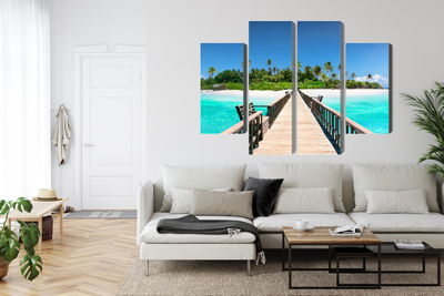 Ljuddämpande tavla - 3d pier in the maldives