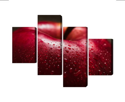 Ljuddämpande tavla - Red apple on a macro scale