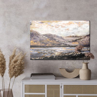 Ljuddämpande tavla - Abstract mountain landscape